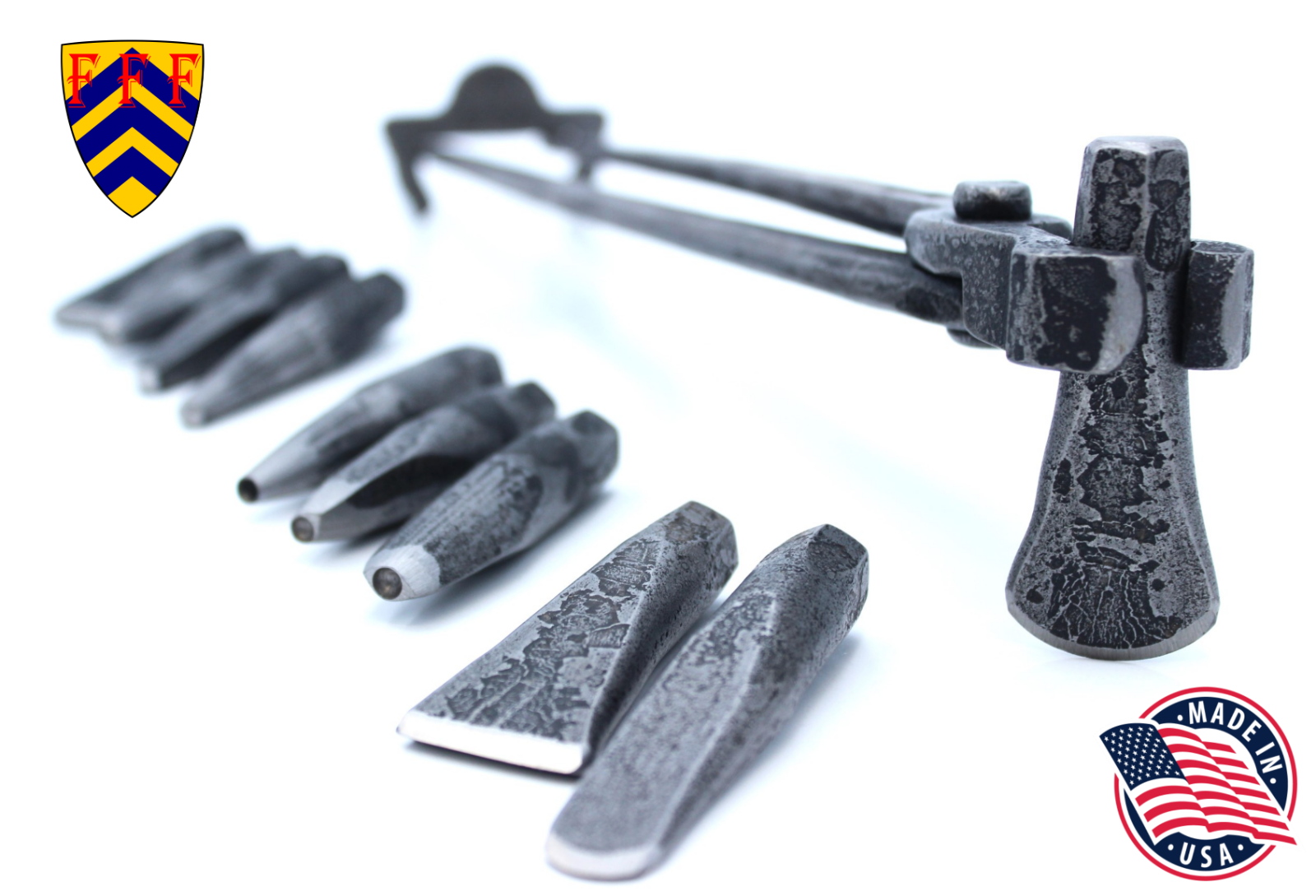 Fiery Furnace Blacksmith - 12PC Mini Punch & Tong Set - MADE IN THE USA