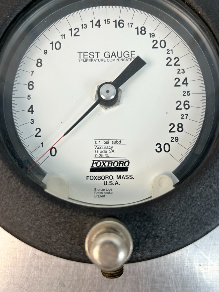 Foxboro Test Gauge Temperature Compensated 0-30 Range | New Open Box