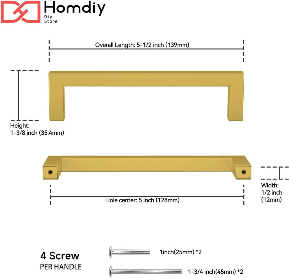 5 Inch Gold Cabinet Pulls 30 Pack Brushed Brass Cabinet Pulls Gold Kitchen