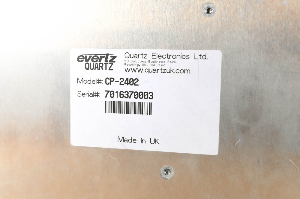 Evertz Quartz CP-2402 1RU 29-Button Remote Control Panel CG007AC