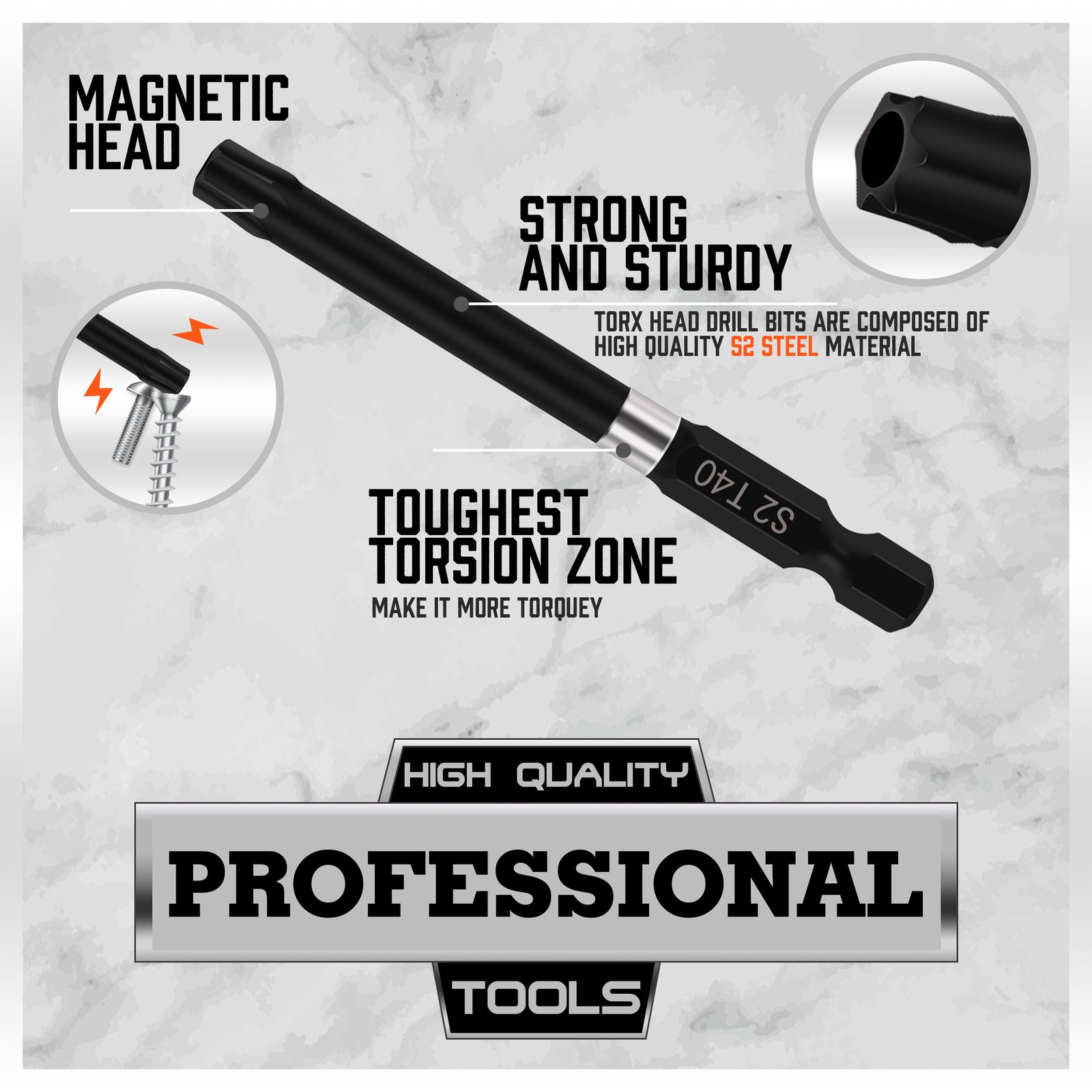 13PC Torx Bit Set Quick Change Security Tamper Proof Bits