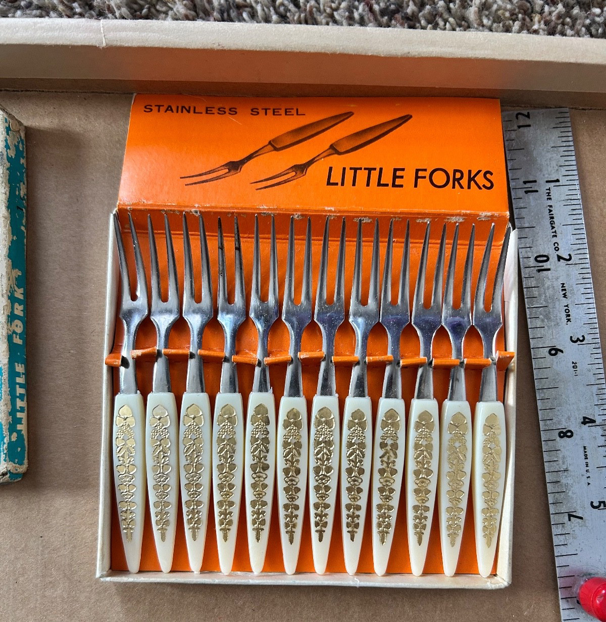 Vintage Little Fork 1 Doz Stainless Steel NIB