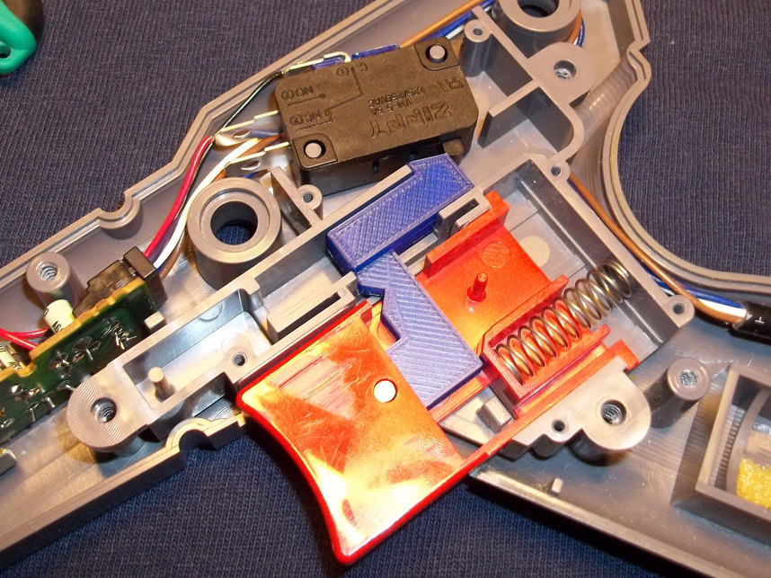 Nintendo NES Quiet Softer Zapper Light Gun Microswitch Kit Bracket