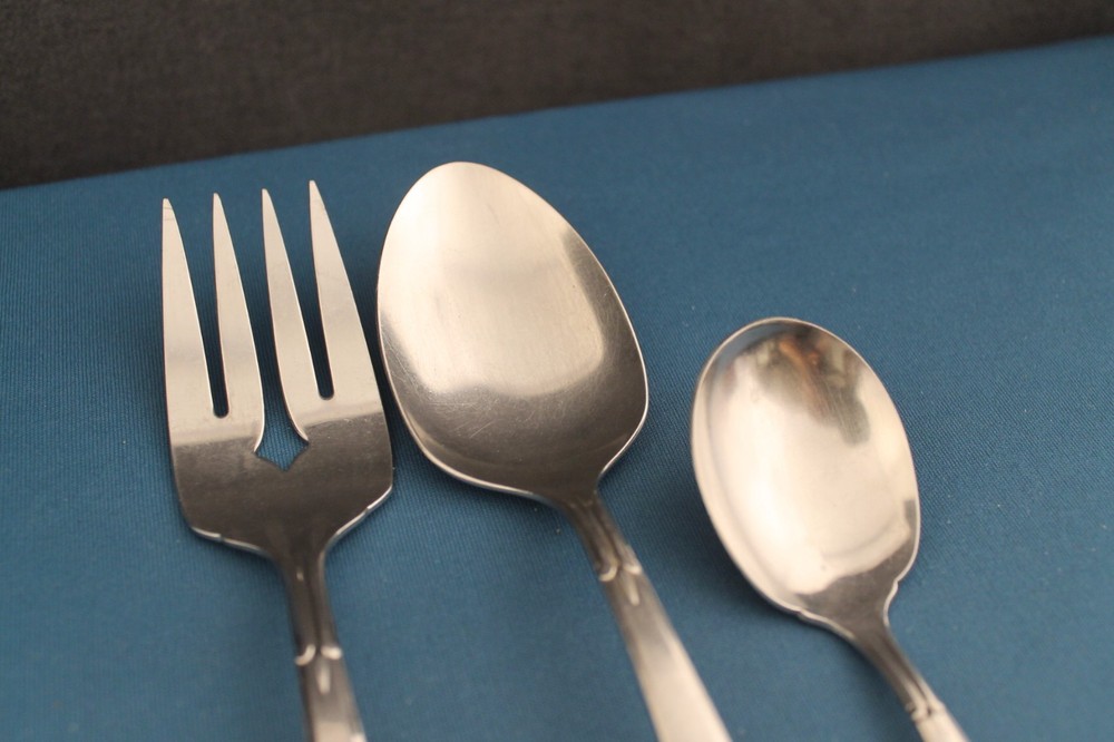 Oneidacraft ACCENT Glossy Serving (3pc Set) Tablespoon Fork Oneida Stainless