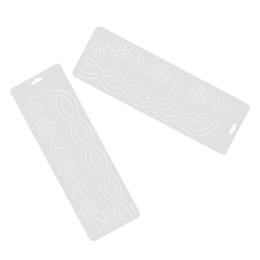 2 Pcs Corner Quilt Stencil Templates Machine Quilting Embroidery Stencils