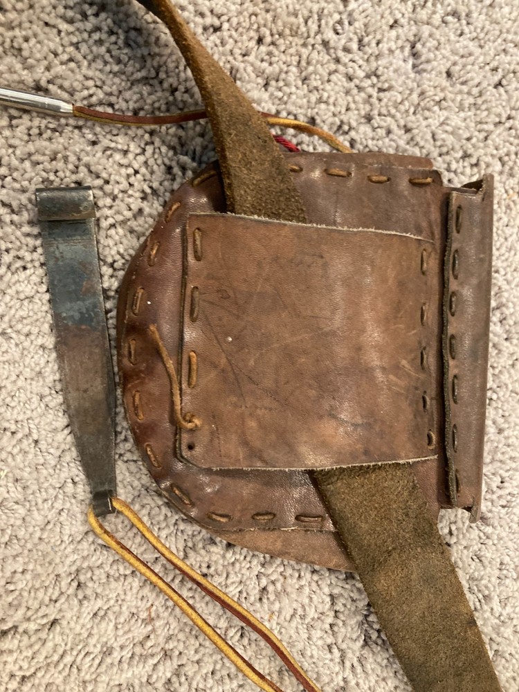 Vintage Leather Flintlock Muzzleloader Possible Bag & Belt Pouch Bushcraft LARP