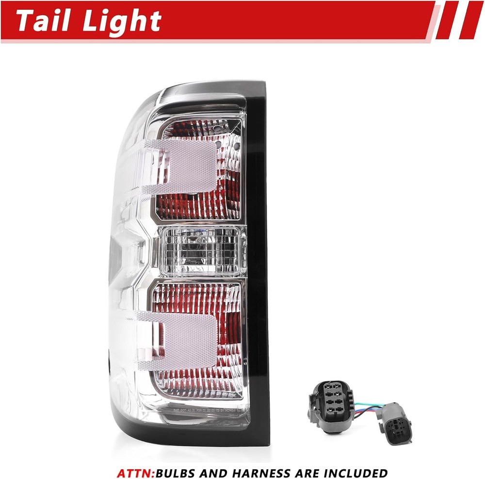 Tail Light Assembly Compatible with 2014-2018 Chevy Silverado 1500/2019