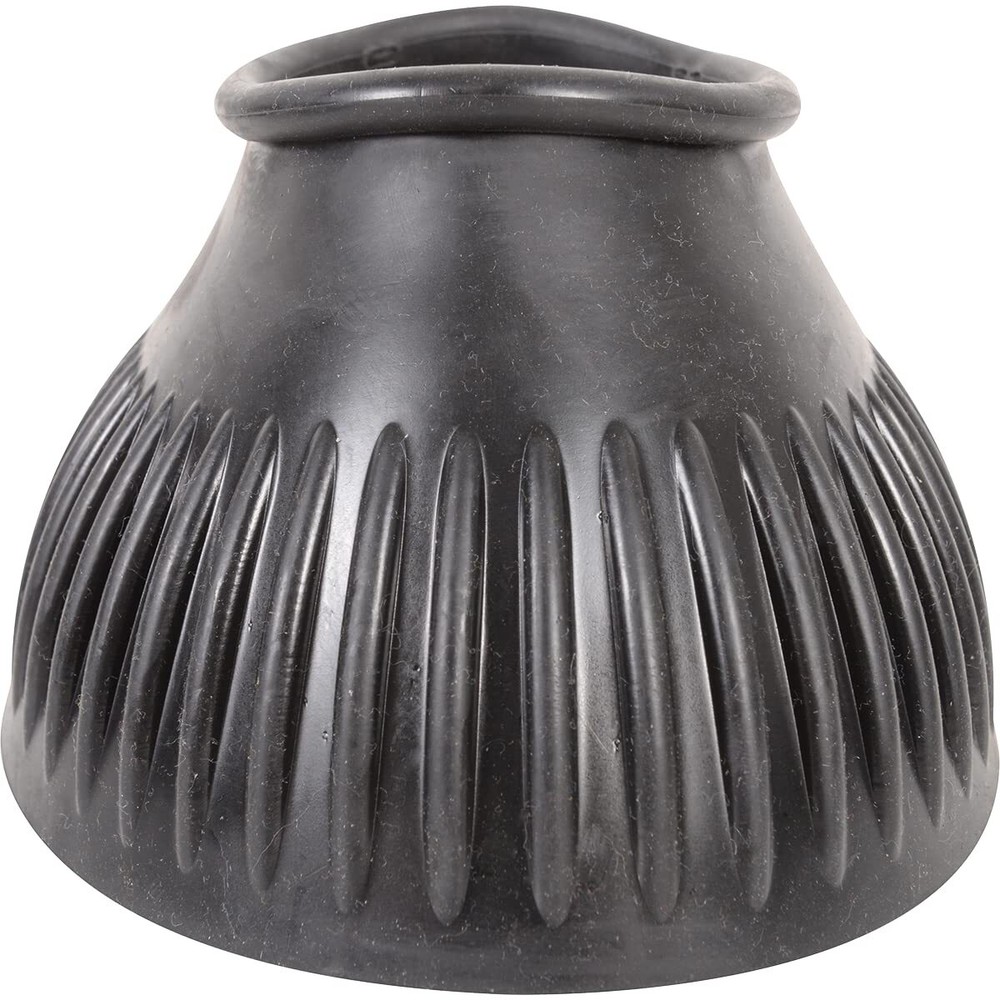 Rubber Pull On Bell Boots Black Medium