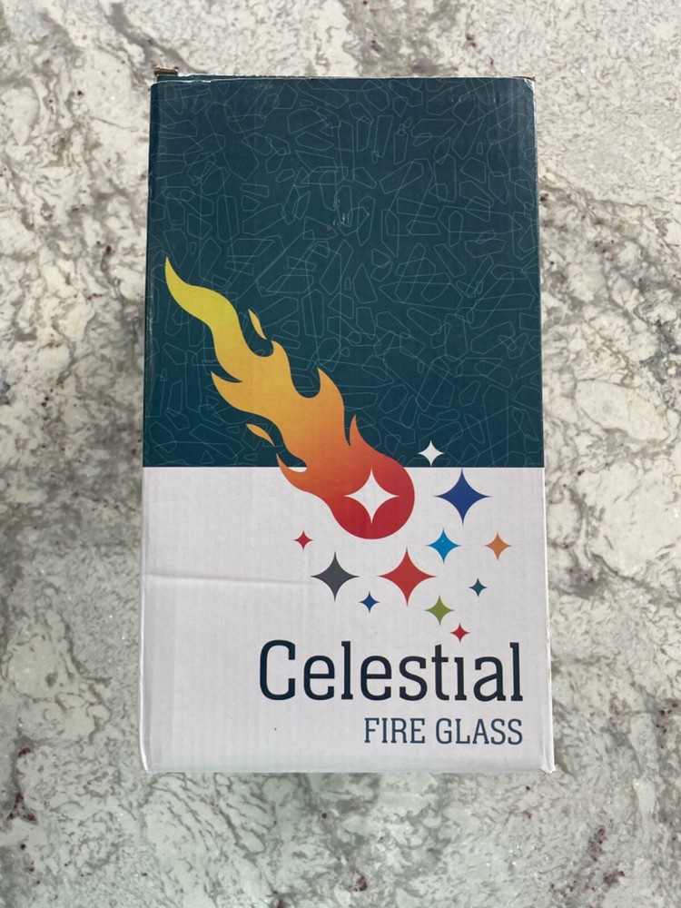 1/2” Tempered Blue Fire Glass