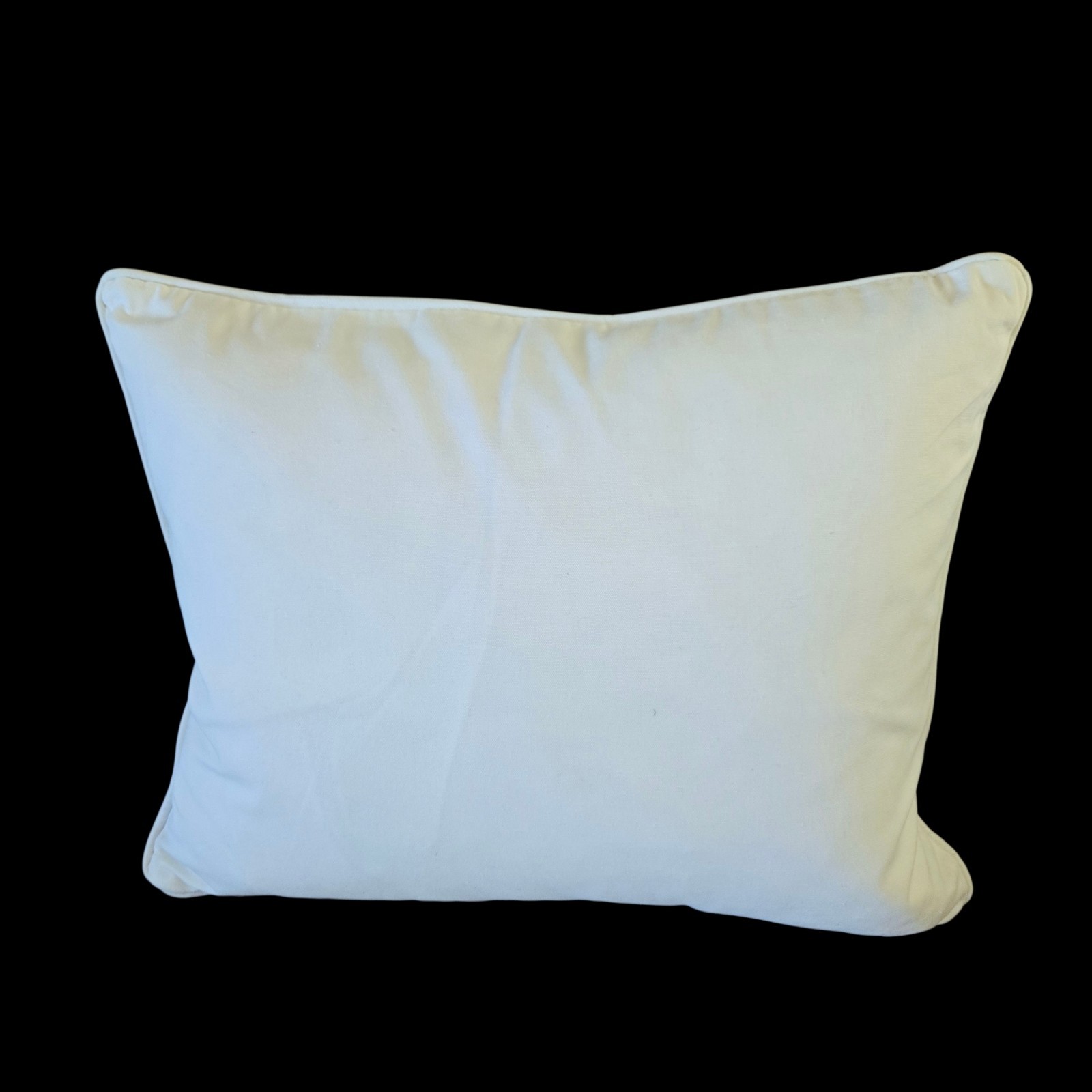 Grandin Road Unplug Unwind Pillow 14 x 18 Word Art Embroidered Accent Pillow NEW