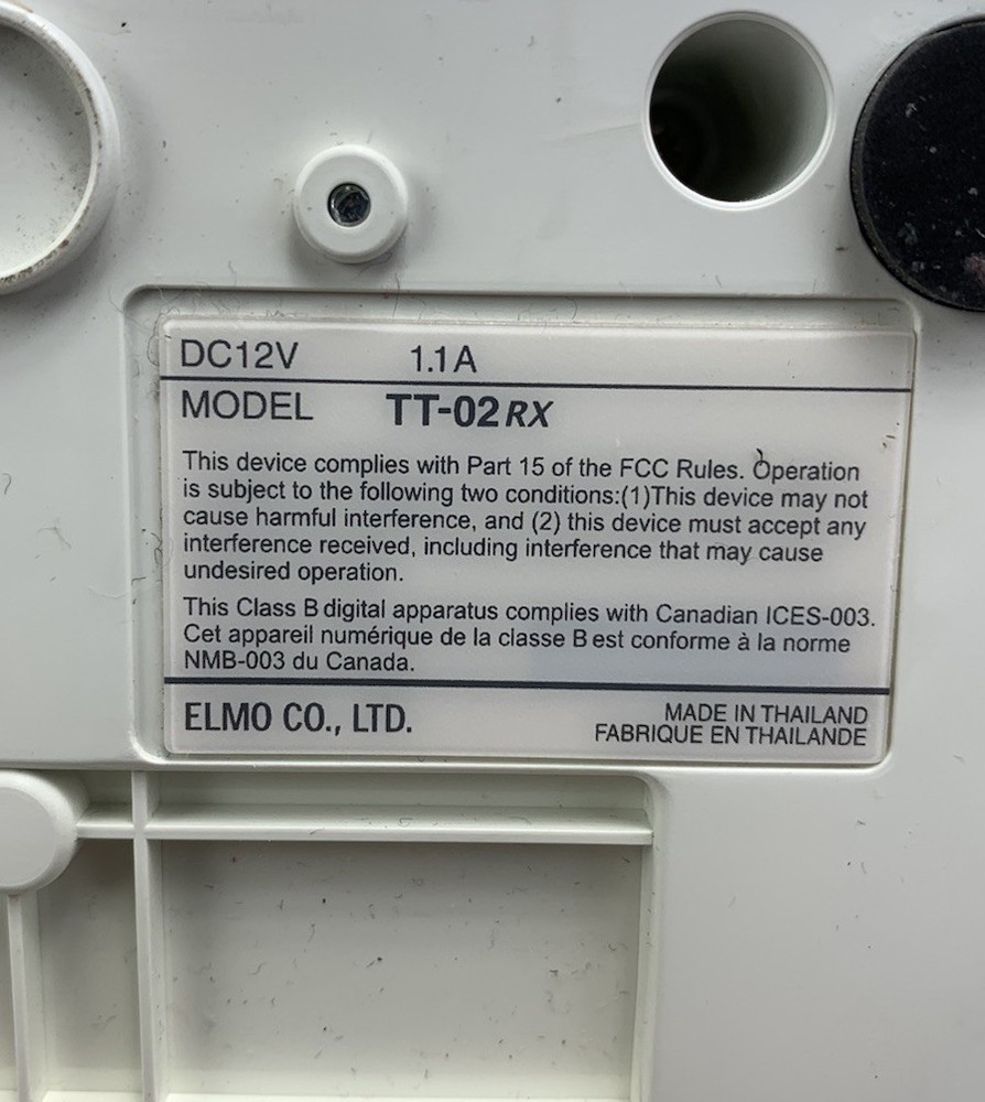 Elmo TT-02RX Digital Document Camera