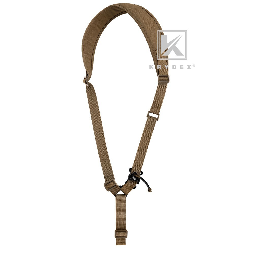 KRYDEX Tactical Sling Strap Modular Slingster Single Point Quick Adjust Coyote