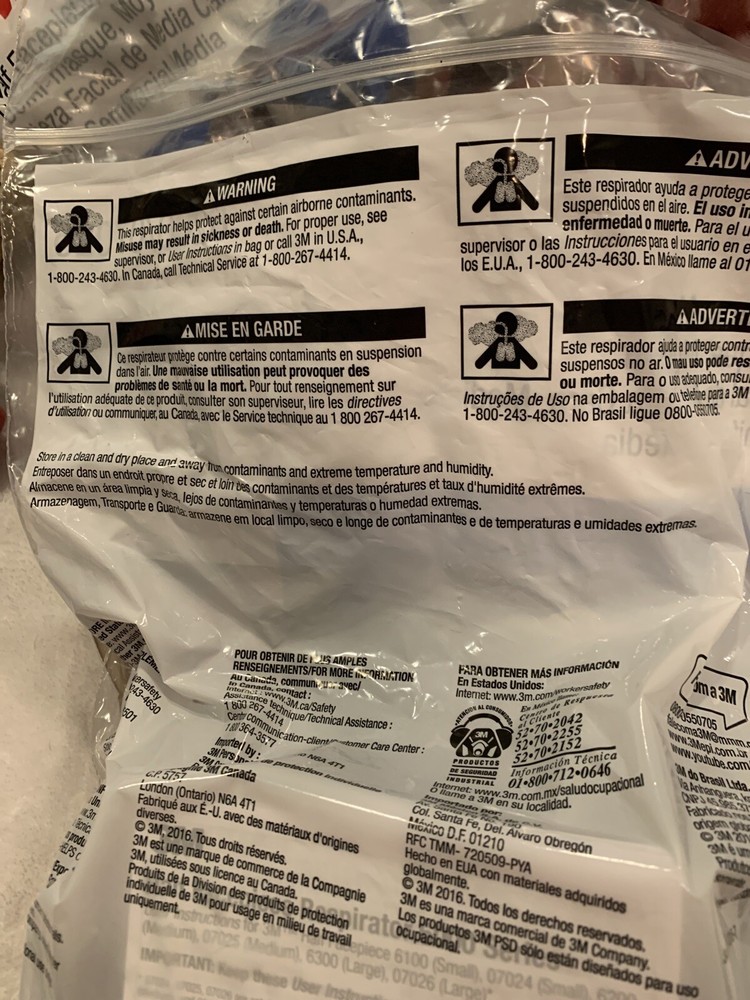 3M 6200/07025 Medium Half Facepiece Reusable Respirator