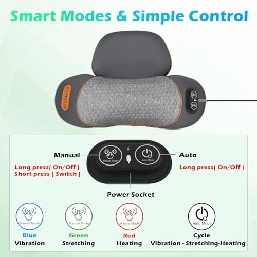 Callixe Thera Pillow Massage Neck Hump, TheraPillow Traction Massager with Heat