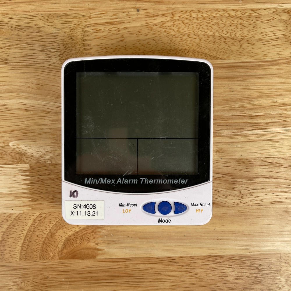 Thermco ACC895BLK White -50 /70°C Range Large Digit Digital Display Thermometer