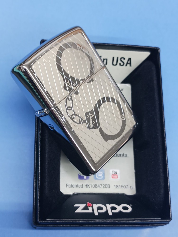 Zippo 28287 High Polish Chrome Handcuff Bling