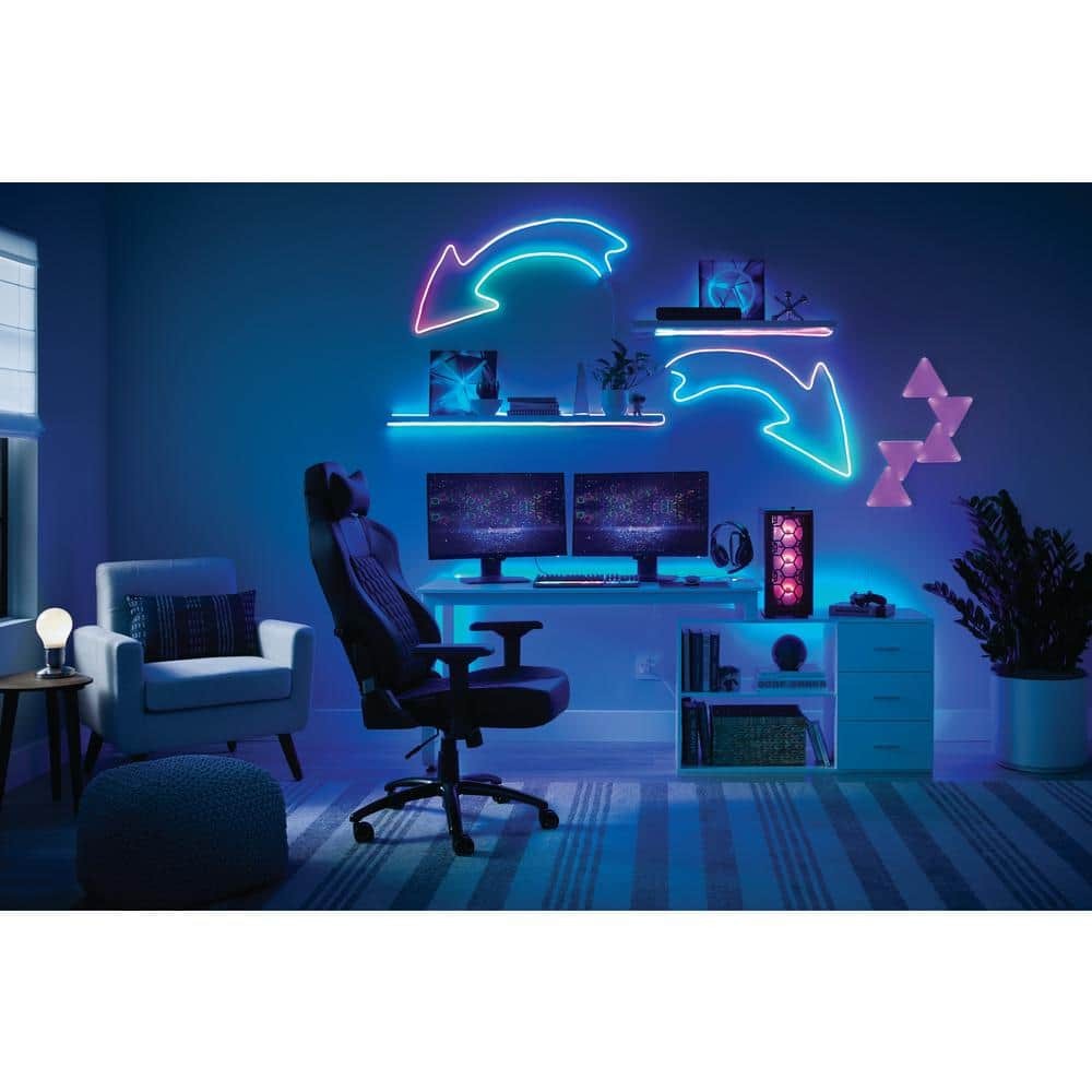 9 ft RGBWIC Color Changing Dimmable Plug-In LED Neon Flex Strip Light