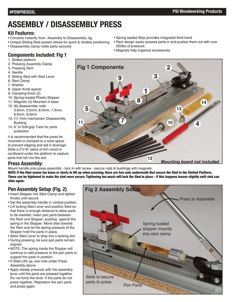 PENPRESSXL Assembly & Disassembly Pen Press