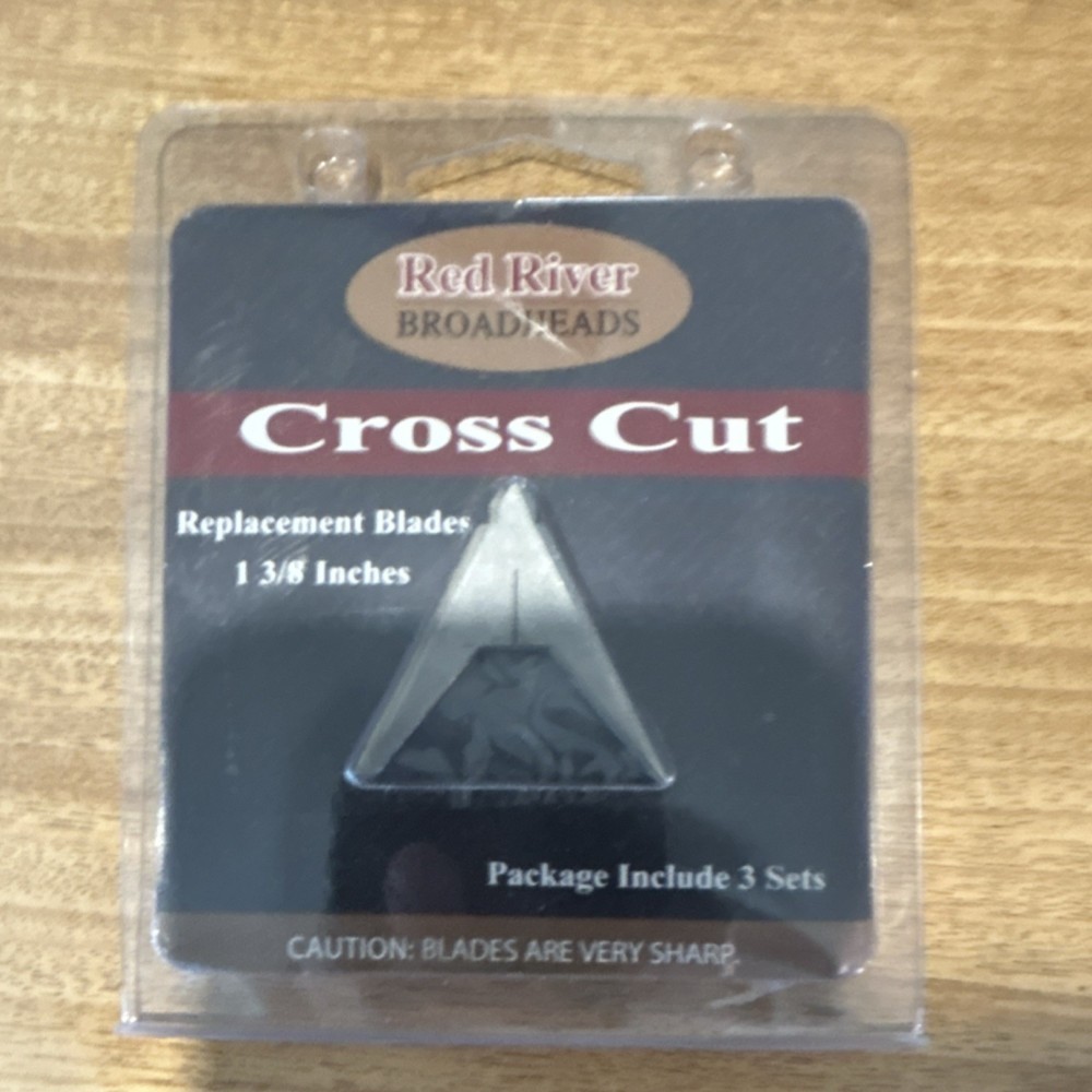 Red River Cross Cut Broadhead 85 Grain Blue Silver with Replacement Blades