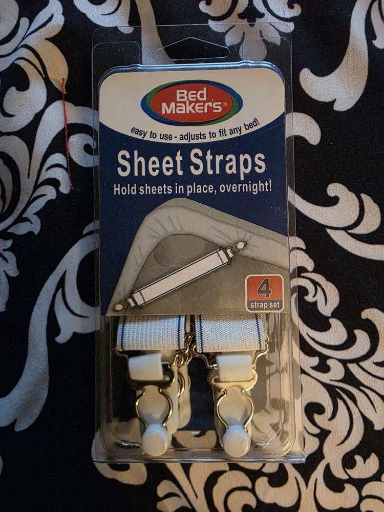 Bed Makers Adjustable Elastic Sheet Straps for Any Bed - Pack of 4