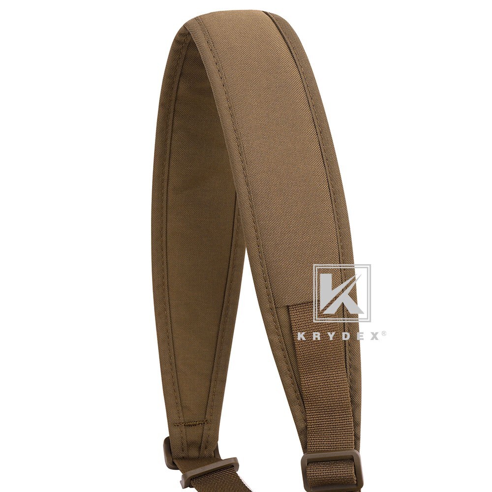 KRYDEX Tactical Sling Strap Modular Slingster Single Point Quick Adjust Coyote