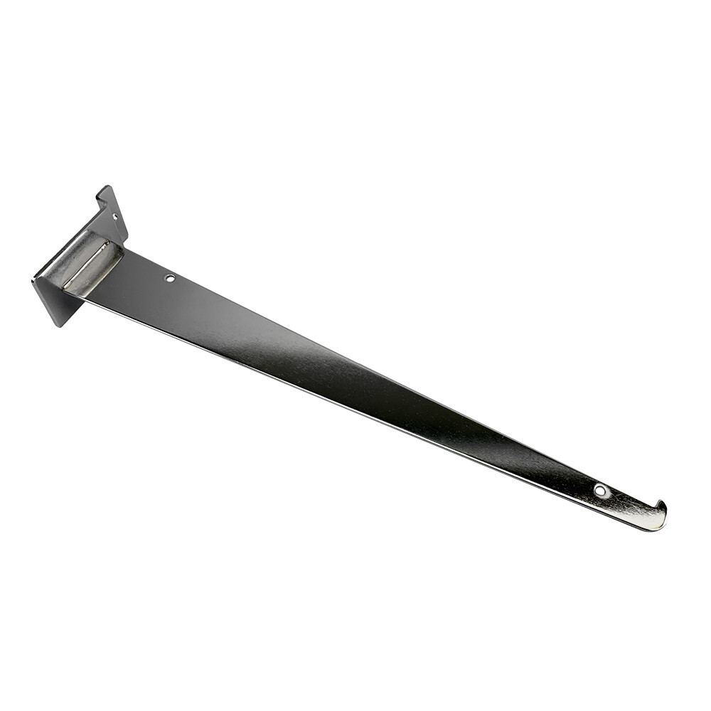 14" Slatwall Shelf Bracket, Chrome, Hanger Display Panel Shelf