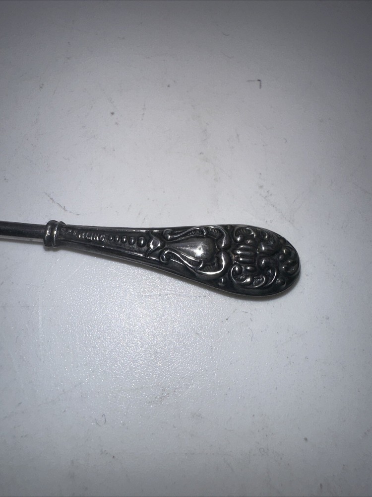 Antique Sterling Silver Handled Button Hook Child’s Shoe Hand Tool