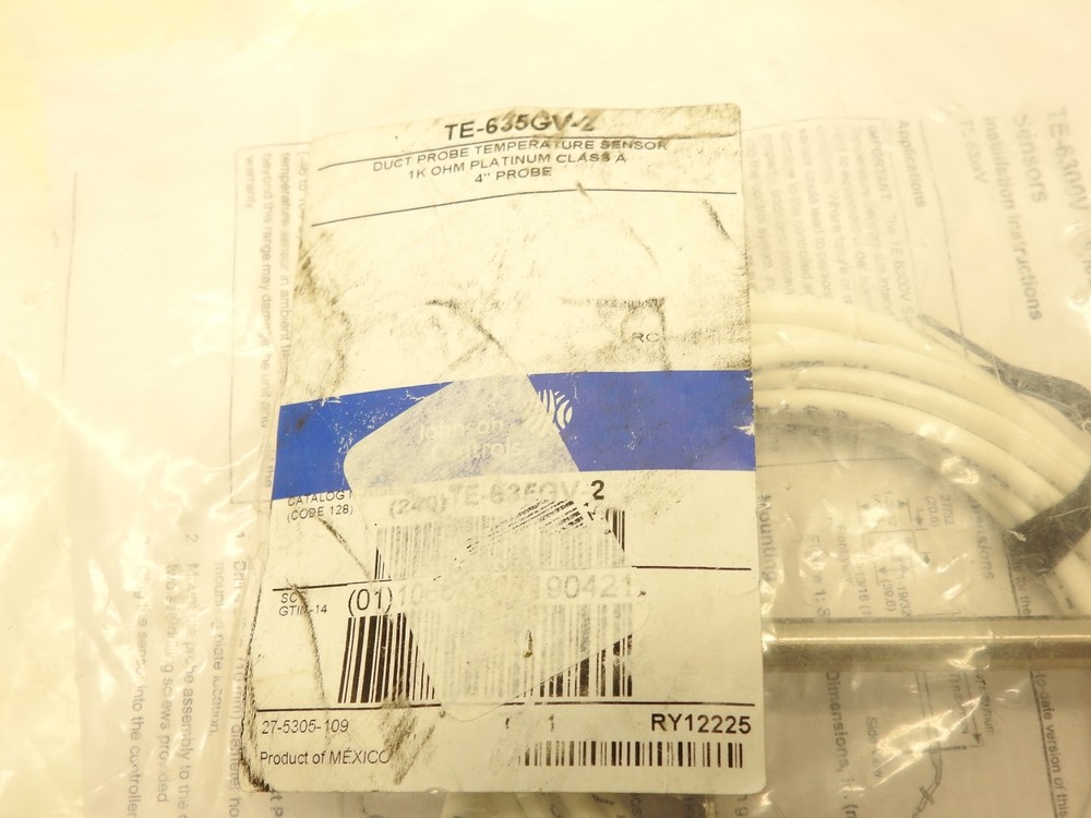 Johnson Controls 4" Flange Mount Temperature Sensor TE-635GV-2