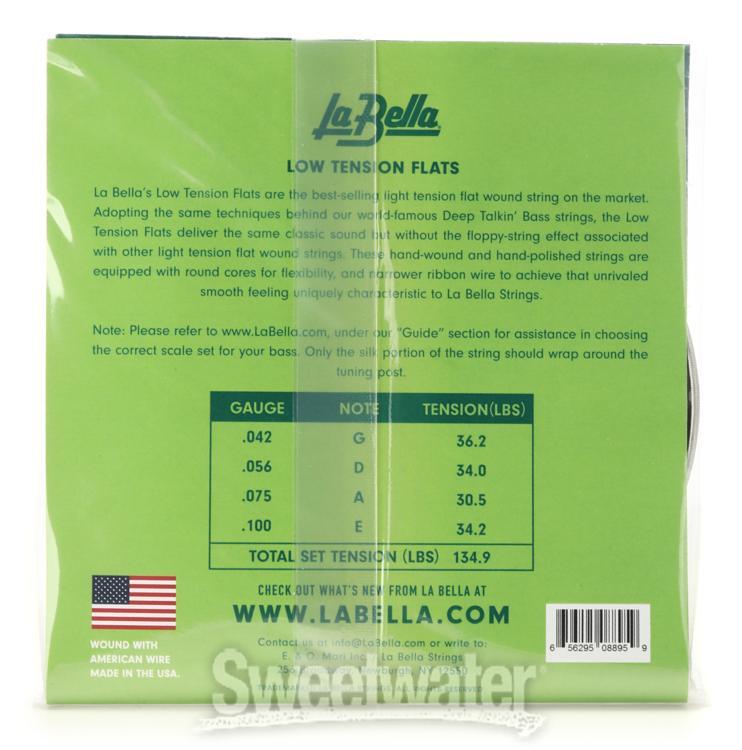 La Bella LTF-4A Low Tension Flexible Flats Bass Strings - 4-string