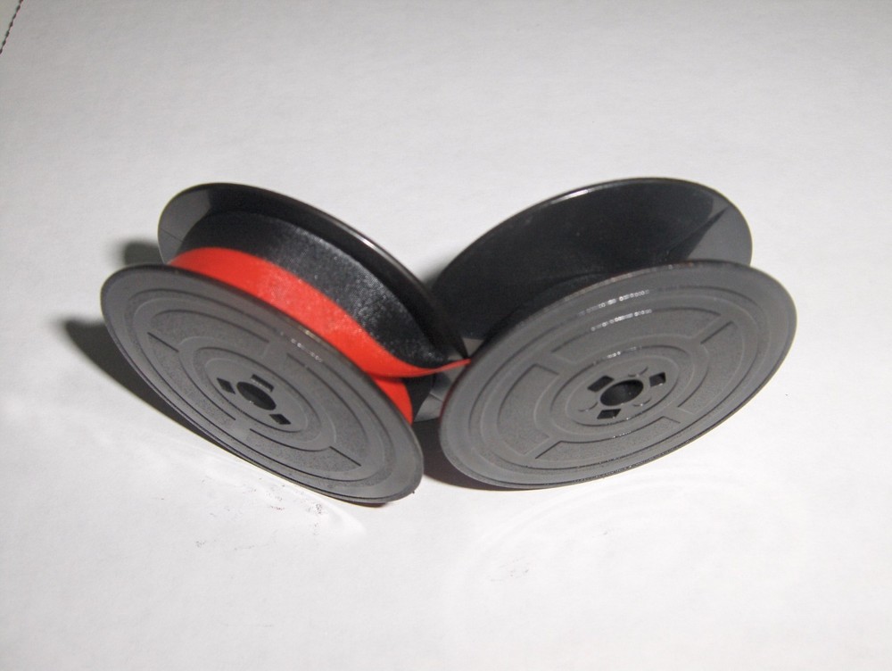 Olivetti Praxis 48 Typewriter Ribbon - Black/ Red Ink - Authentic Olivetti Spool