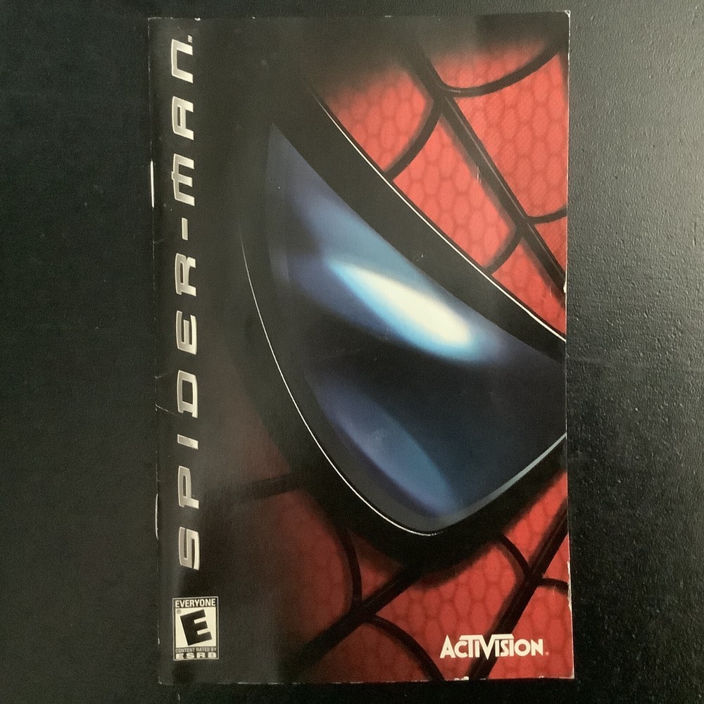 Spider-Man 1 PS2 PlayStation 2 Instruction Manual Only