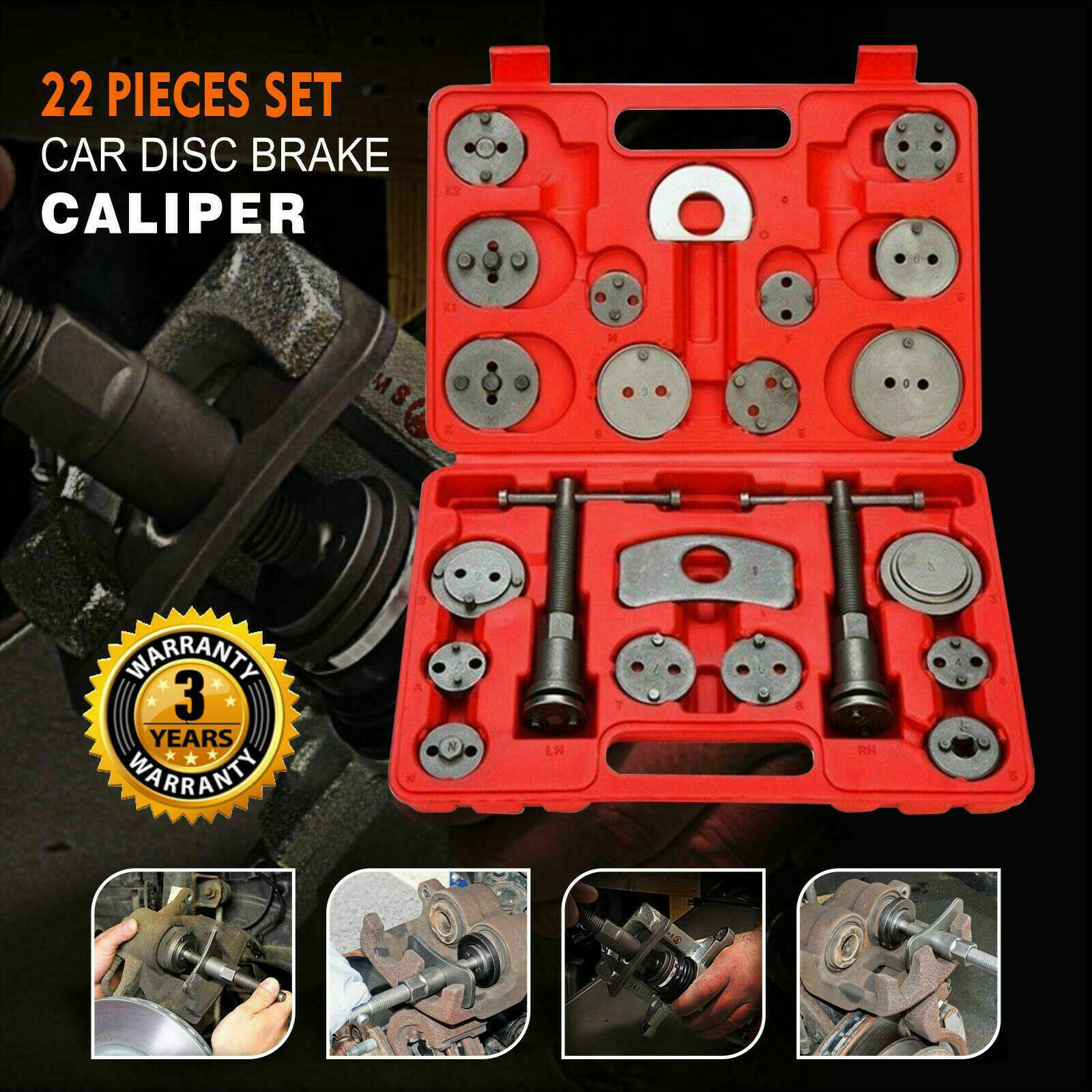 22PCS Universal Disc Brake Caliper Rewind Brake Piston Wind Back Tool Set USA
