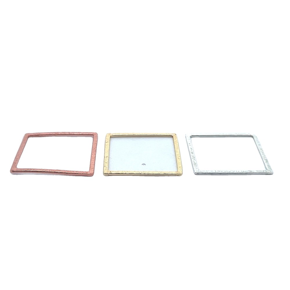 Handmade Gold Finish, Silver Plated & Solid Copper Square Brushed E-coated Blank