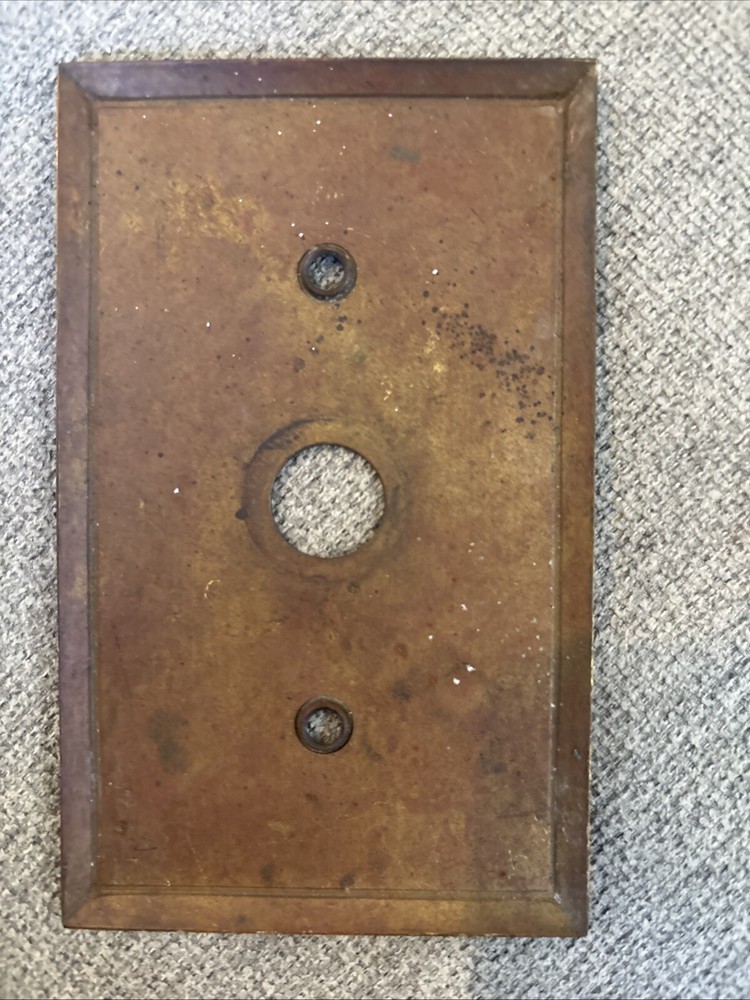 4 Antique Solid Brass Switch Plate Covers - All Different Styles