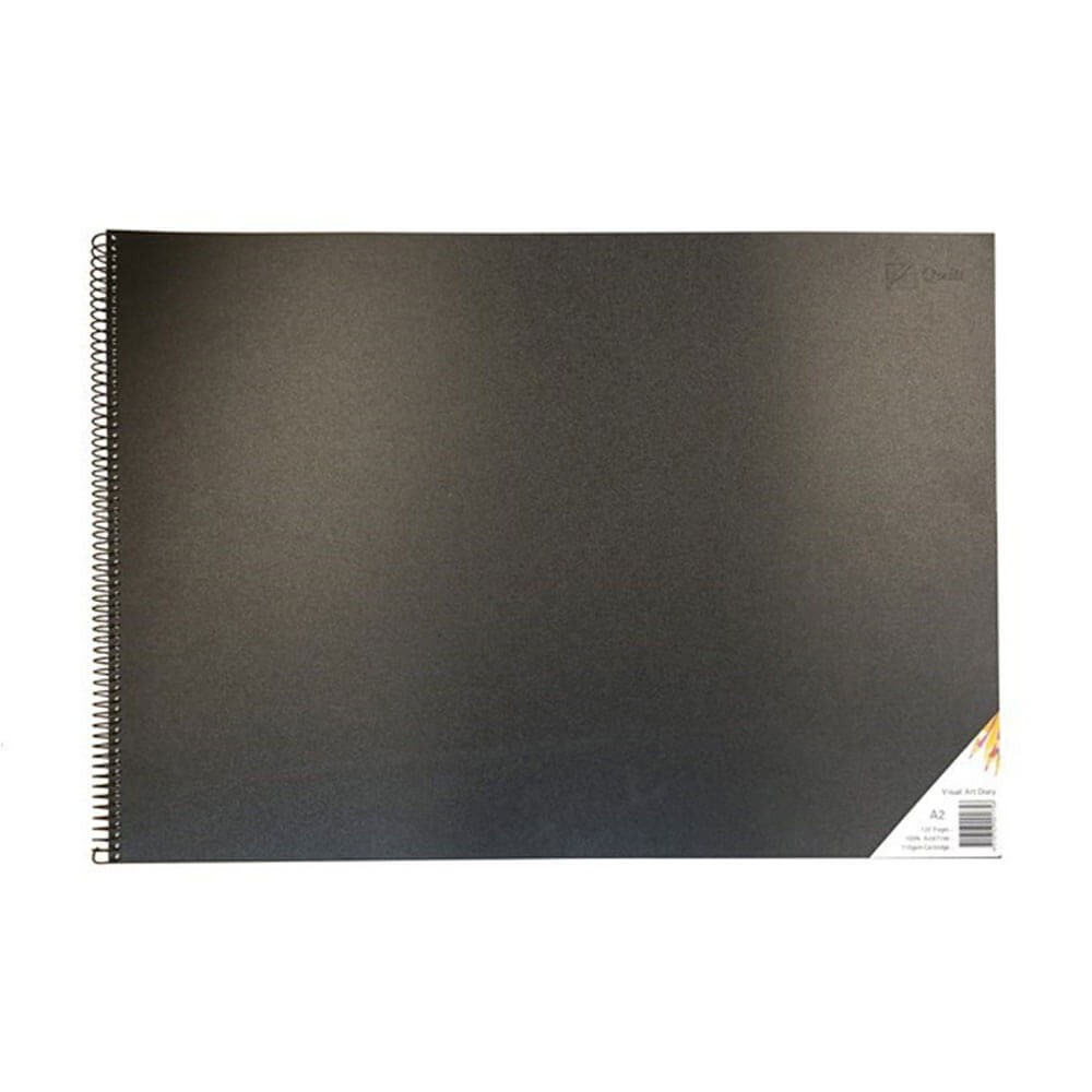 Quill Polypropylene Front Cover Visual Art Diary Sturdy Backing A2 60 Leaves