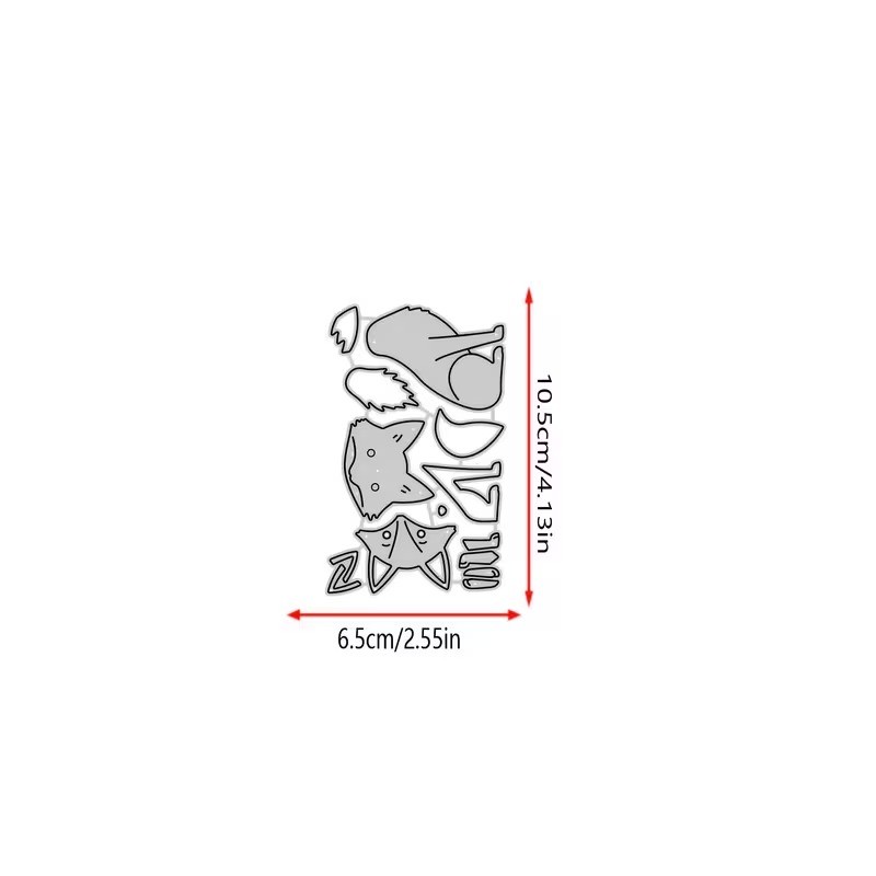 Smiling Sitting Fox Metal cutting die cut
