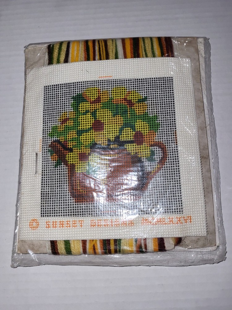 Sunset Designs Needle Pointers Teapot Needlepoint Kit Wool Yarn