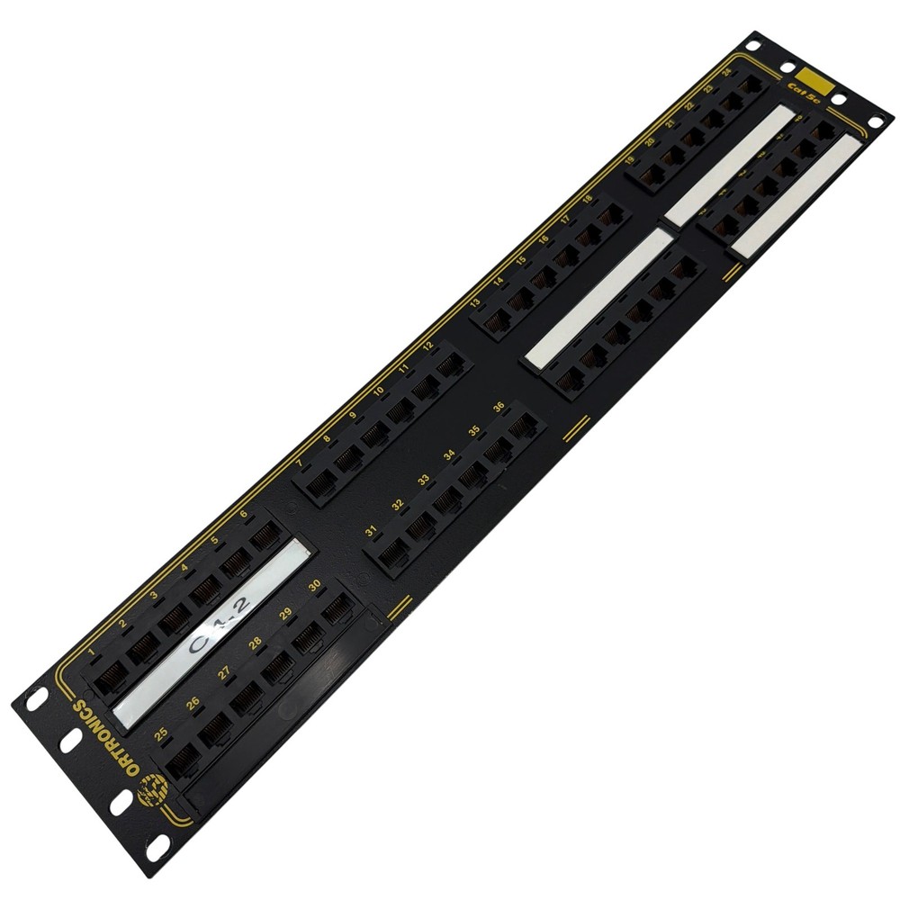 Ortronics Cat5e 48‑Port 19" Rack‑Mount Patch Panel (2U)