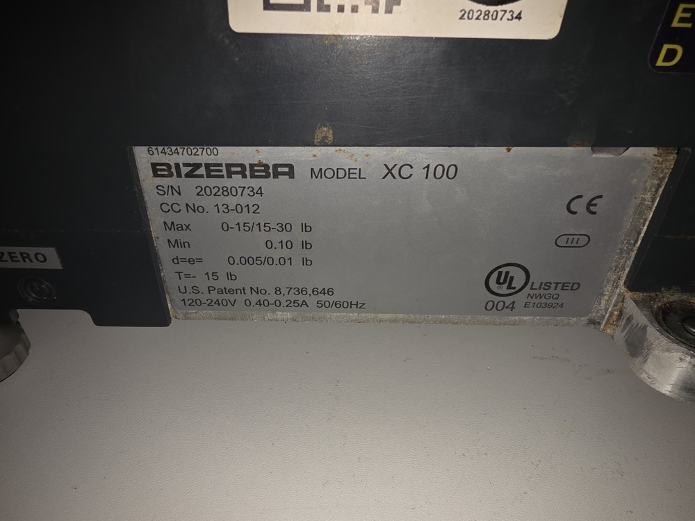 Bizerba XC 100 PRO 30 lb. Touchscreen Digital Scale With Printer-*TESTED WORKS