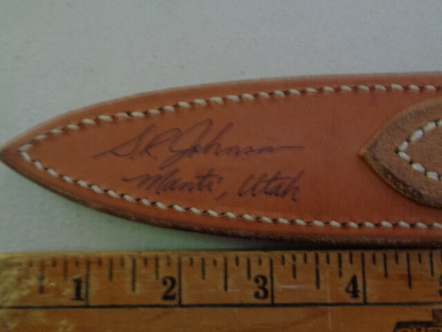 SR JOHNSON Knife Sheath Double edge signed