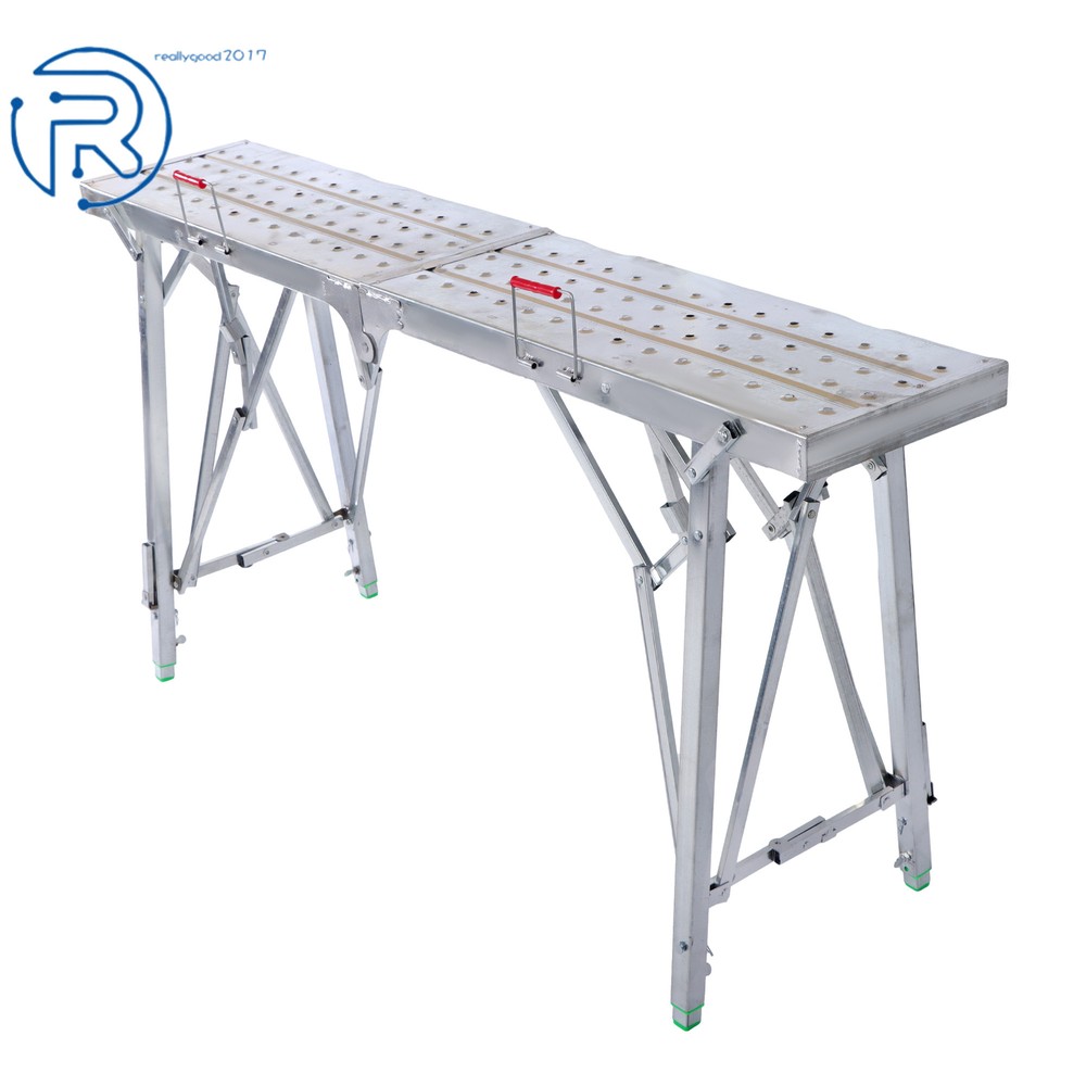 Portable 1.6m Folding Scaffolding Platform Work Bench Scaffold Step Ladder