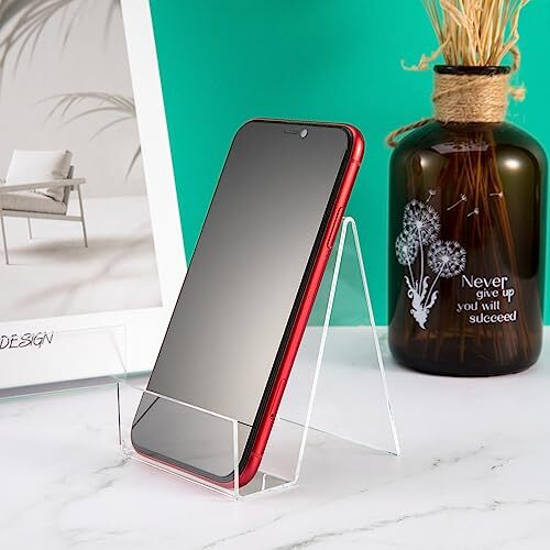 Display Stand with Ledge, Acrylic Book Display Stand Tablet Holder Large 6 Pack