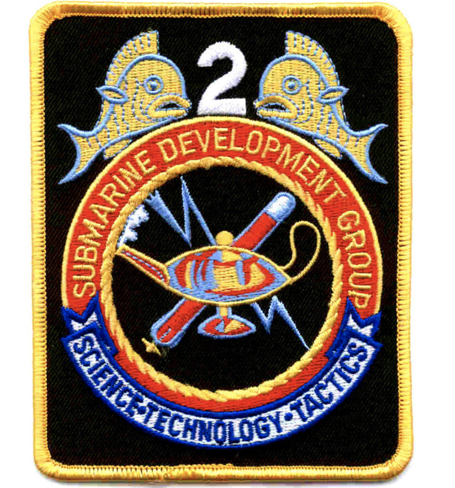 5" NAVY SUBMARINE DEVELOPMENT GROUP TWO EMBROIDERED PATCH