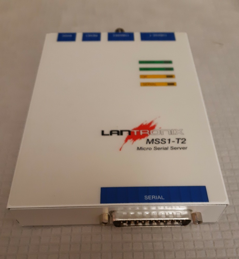 Lantronix MSS1-T Micro Serial Server & Power Supply (unit b: with printed docs)