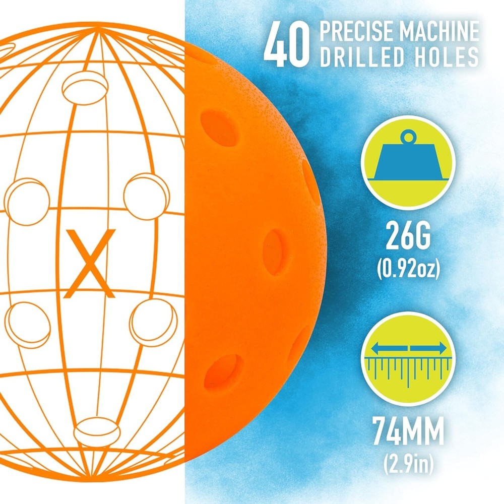 Premium X-40 Pickleball Balls - Precision Design for Competitive Play