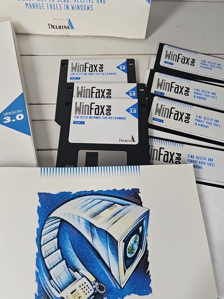 Vintage Delrina Winfax Pro Lite User Guide Version 3.0 PC Software Manual Floppy