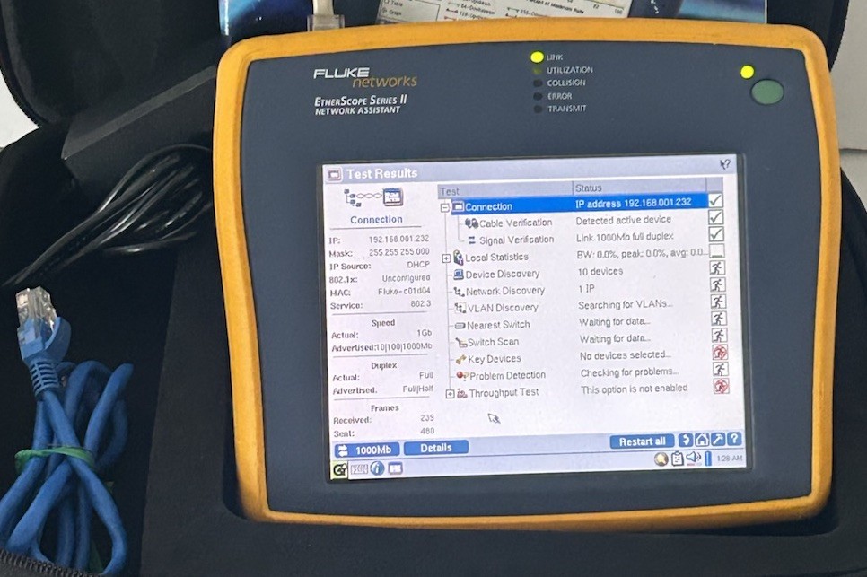 Fluke Networks EtherScope Series II Network Assistant-Case,Battery & Accessories