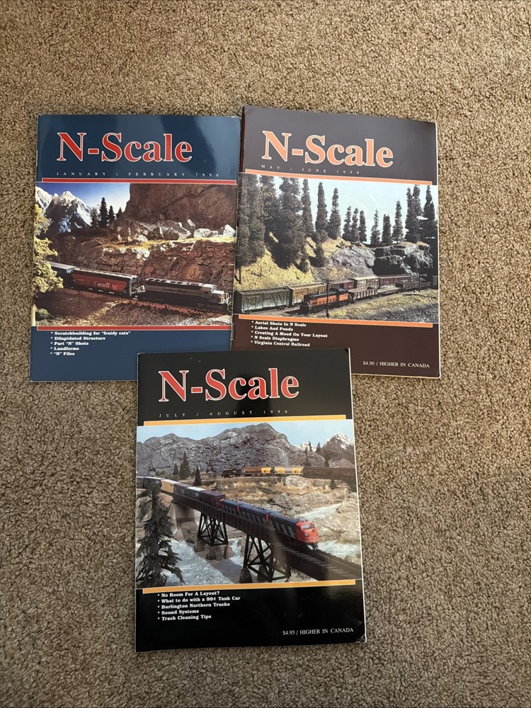 3 N-Scale Magazines 1996