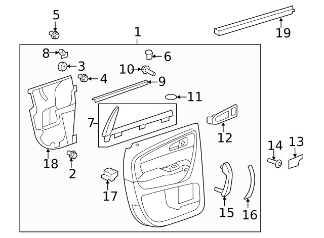 Genuine GM Handle Cover 20978134