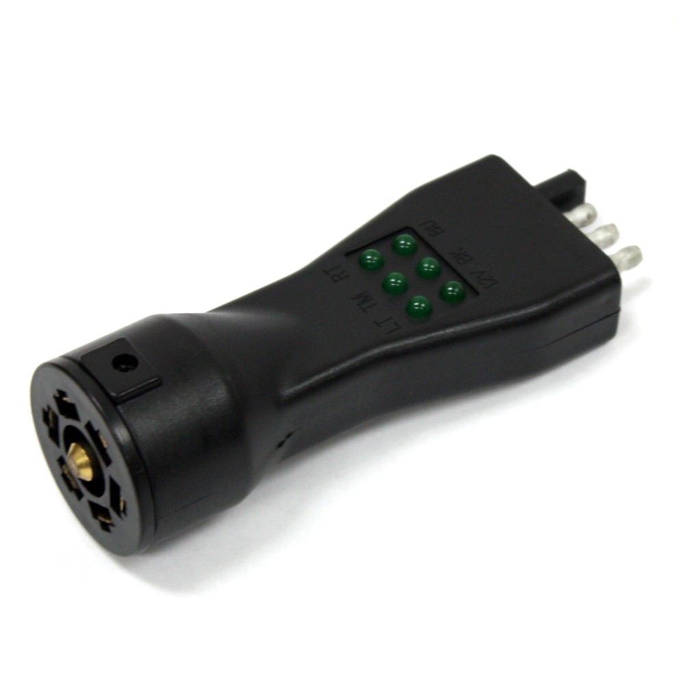 7 Way Blade & 4 Pin 6 Function Light Tester For RV Truck Trailer Socket Circuit